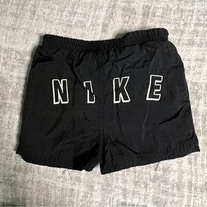 VTG Nike Spellout Black Swim Shorts Toddler Size 2t RARE